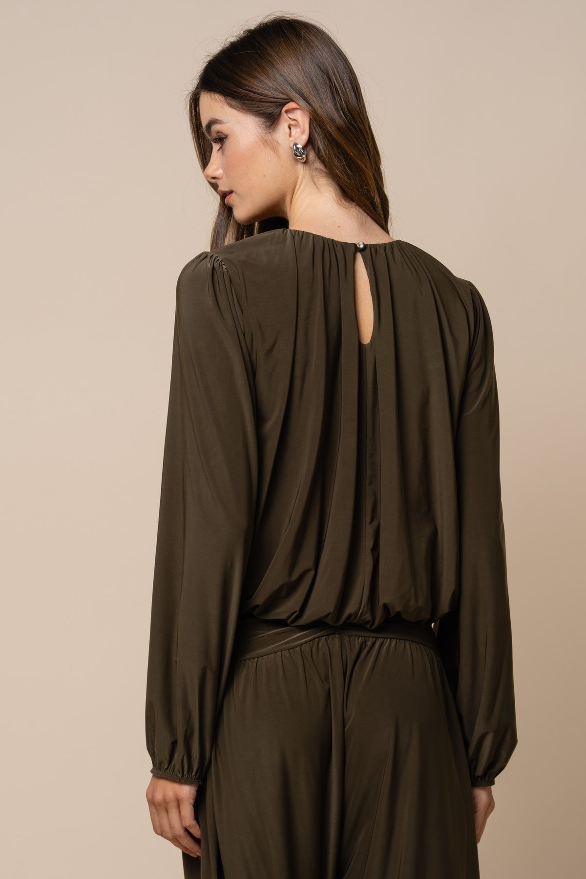 OLIVE BUBL HM TOP