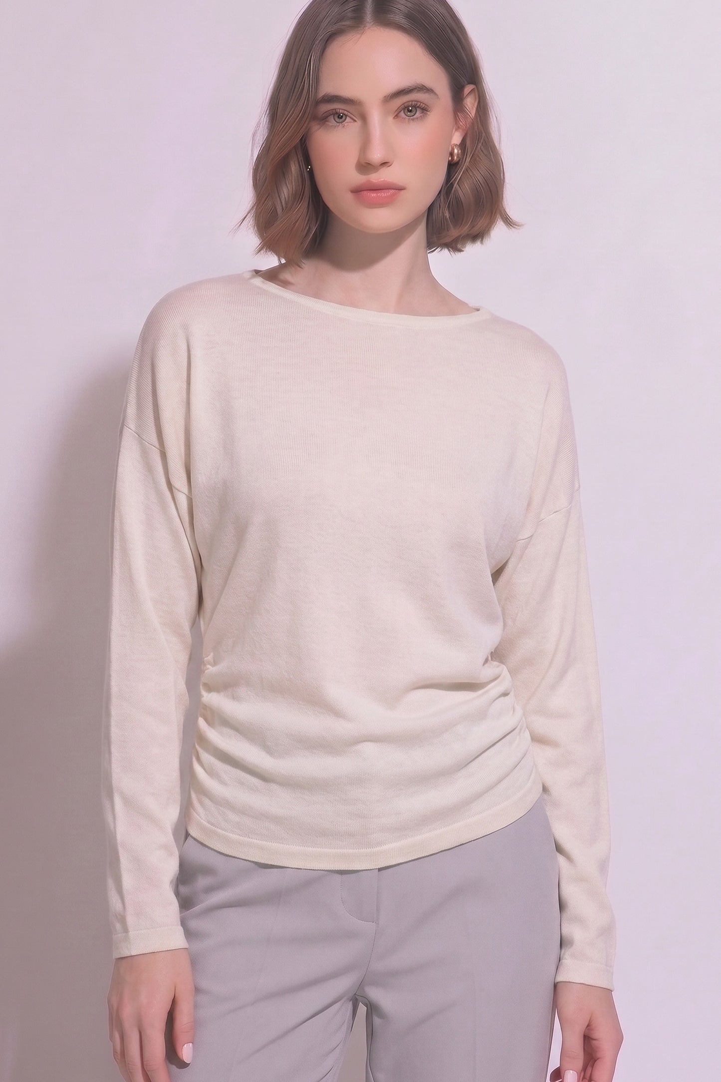RUCHED SIDE SWTR