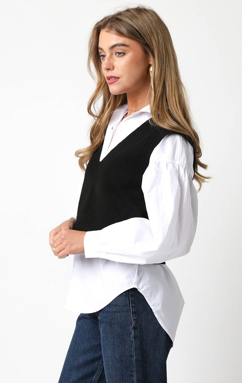 CROP BLK VEST