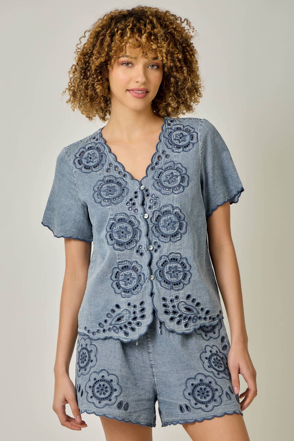 ICE BLU EMB BLOUSE