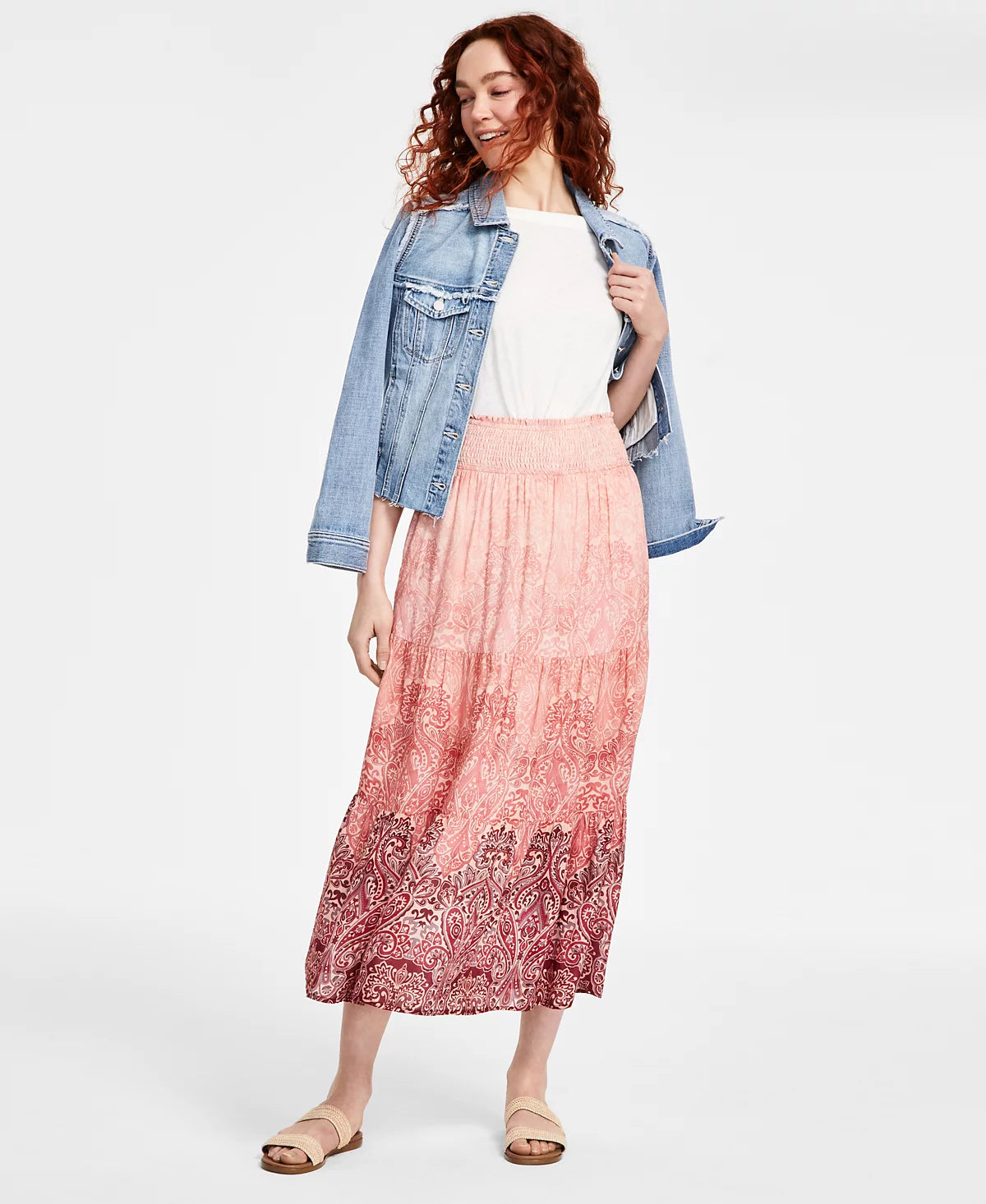 TIERED MAXI SKIRT