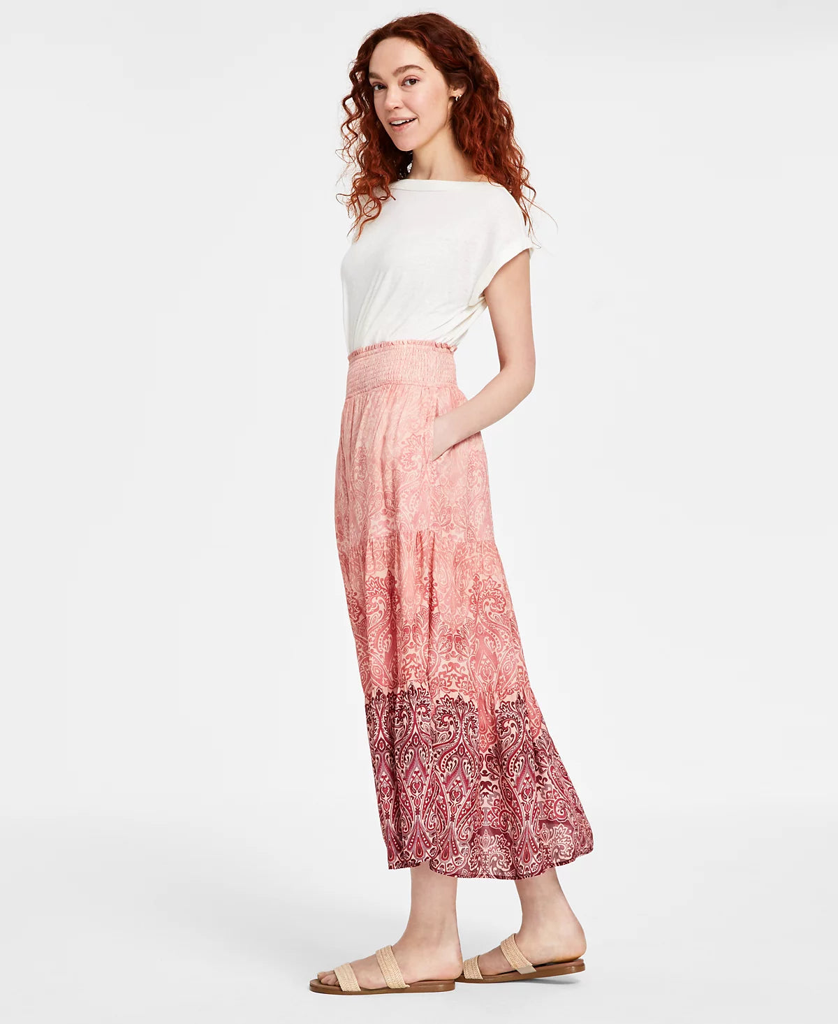 TIERED MAXI SKIRT