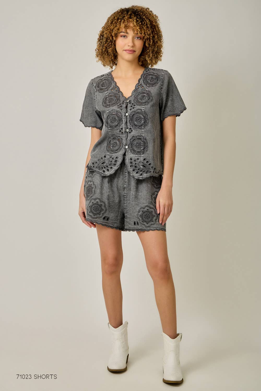 ICE BLU EMB BLOUSE