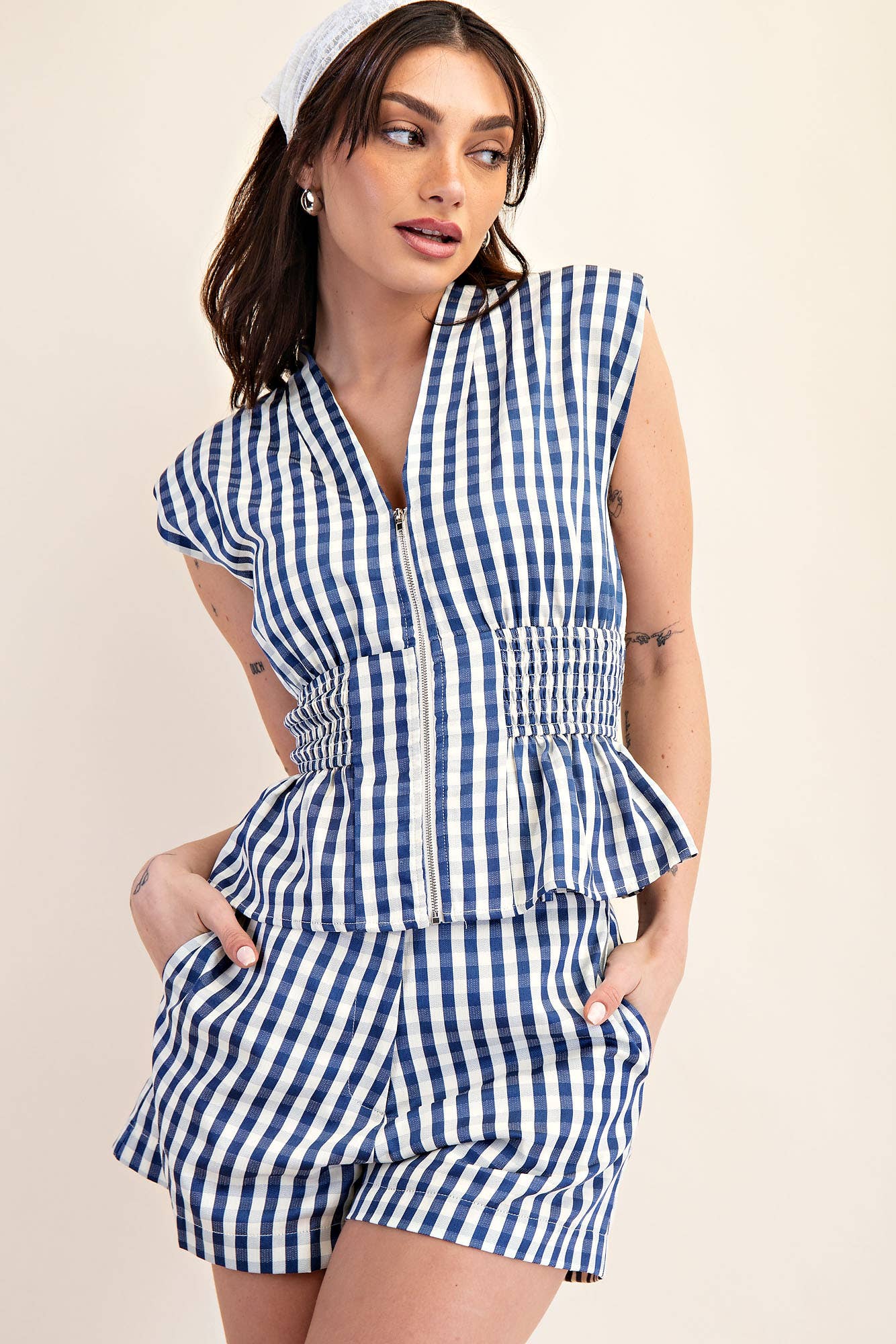 BLUE CHECK ZIP TANK