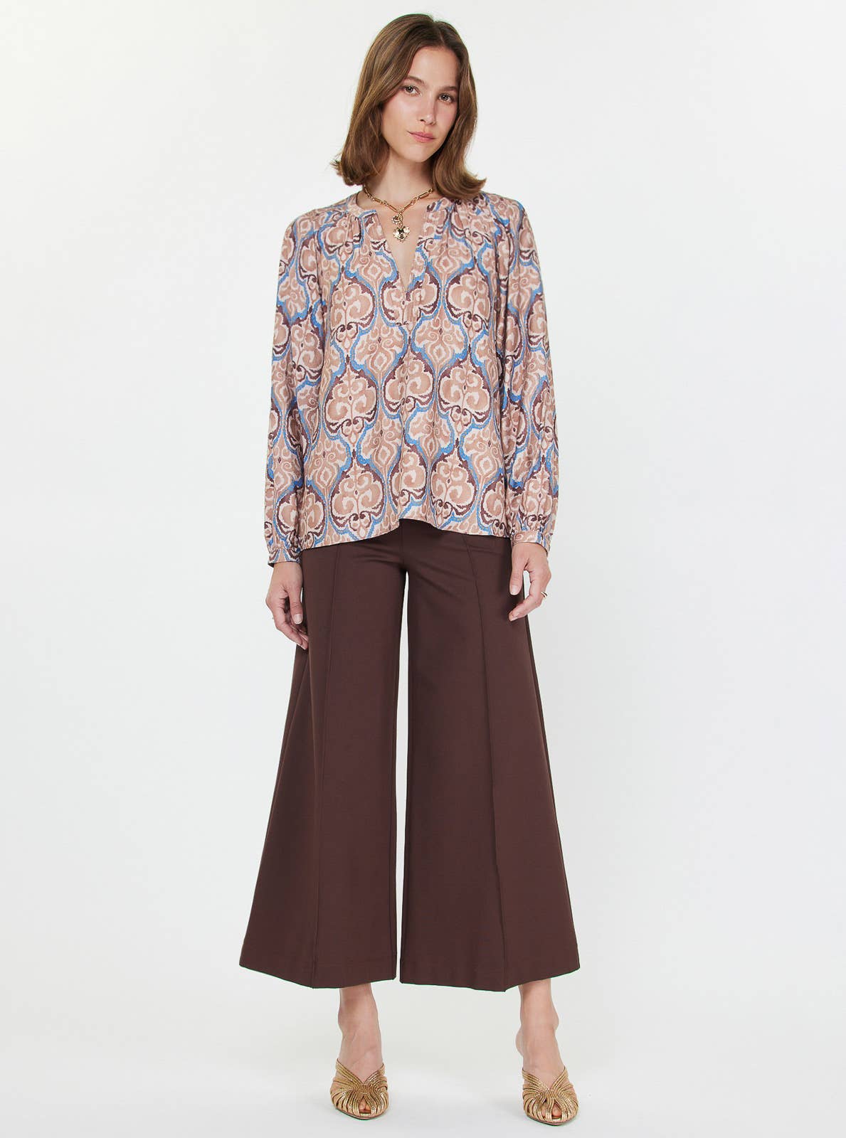MAUVE/BRN DAMASK BLS