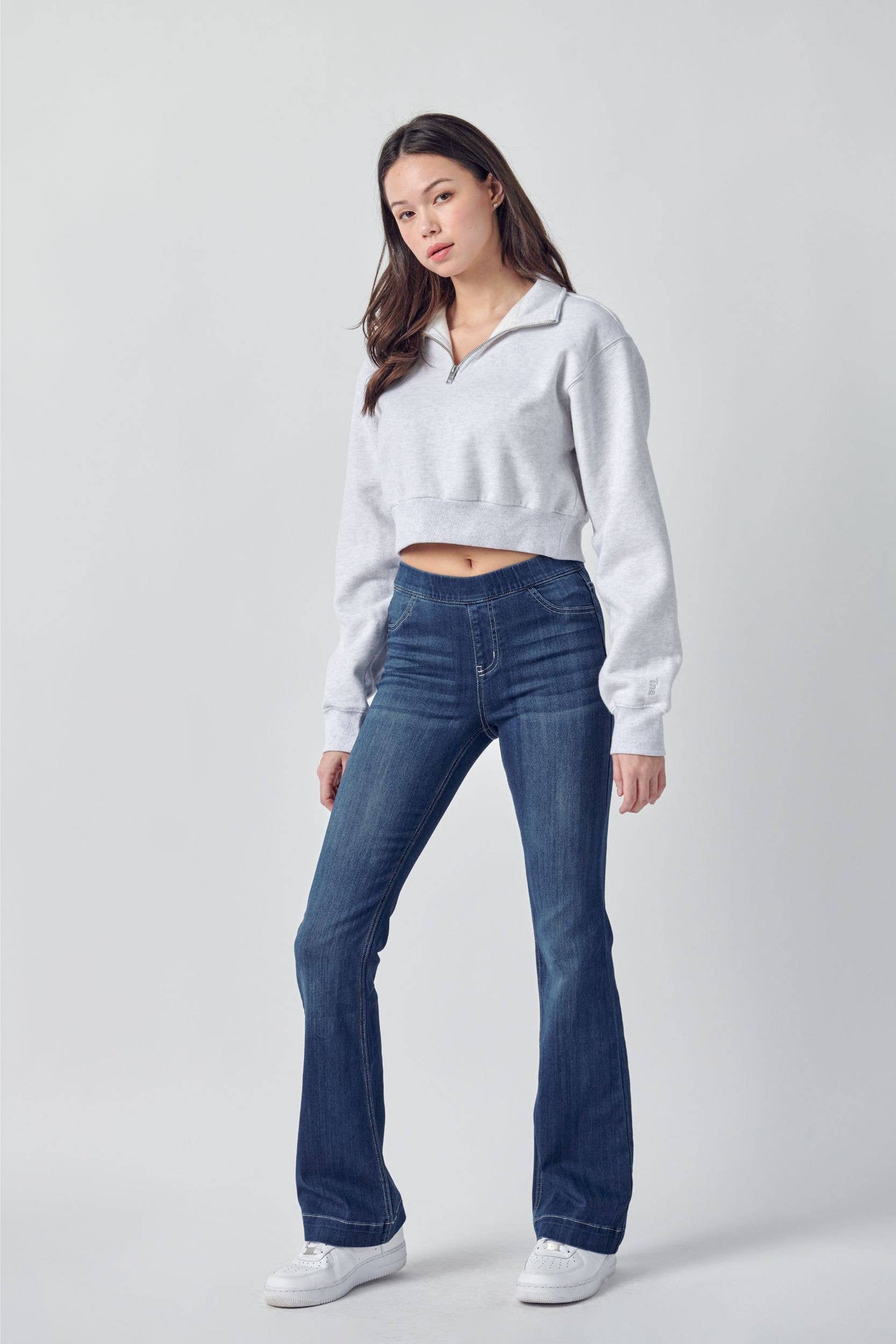 PULL ON DK WASH BOOTCUT