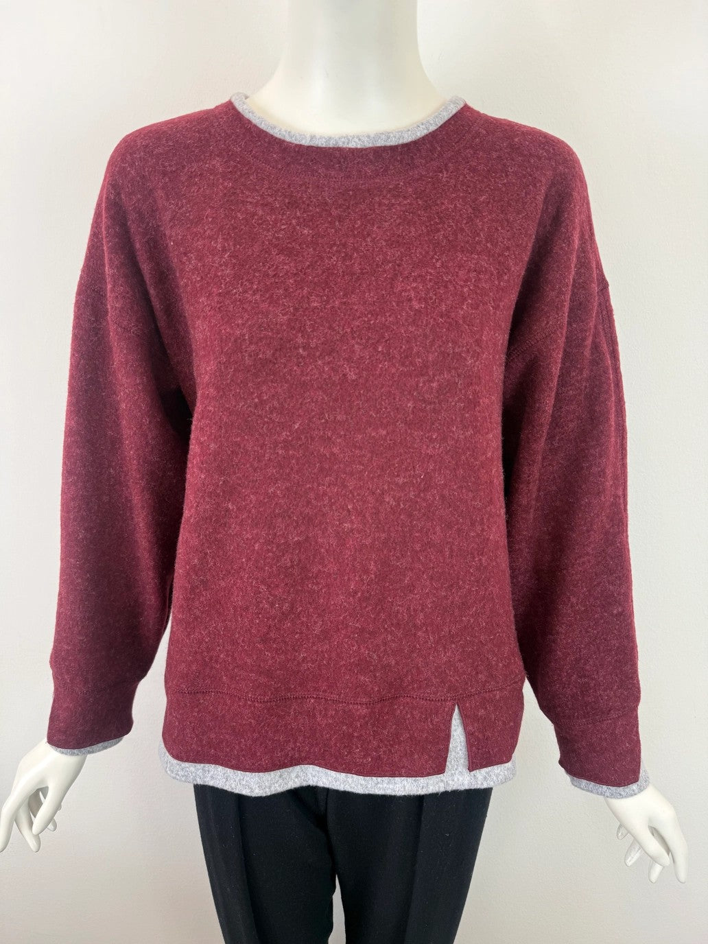 BURG TOP GRY TRIM