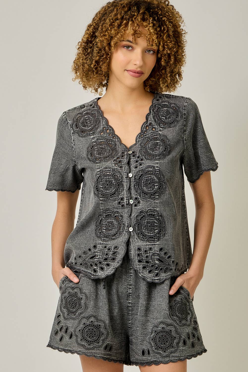 ICE BLU EMB BLOUSE