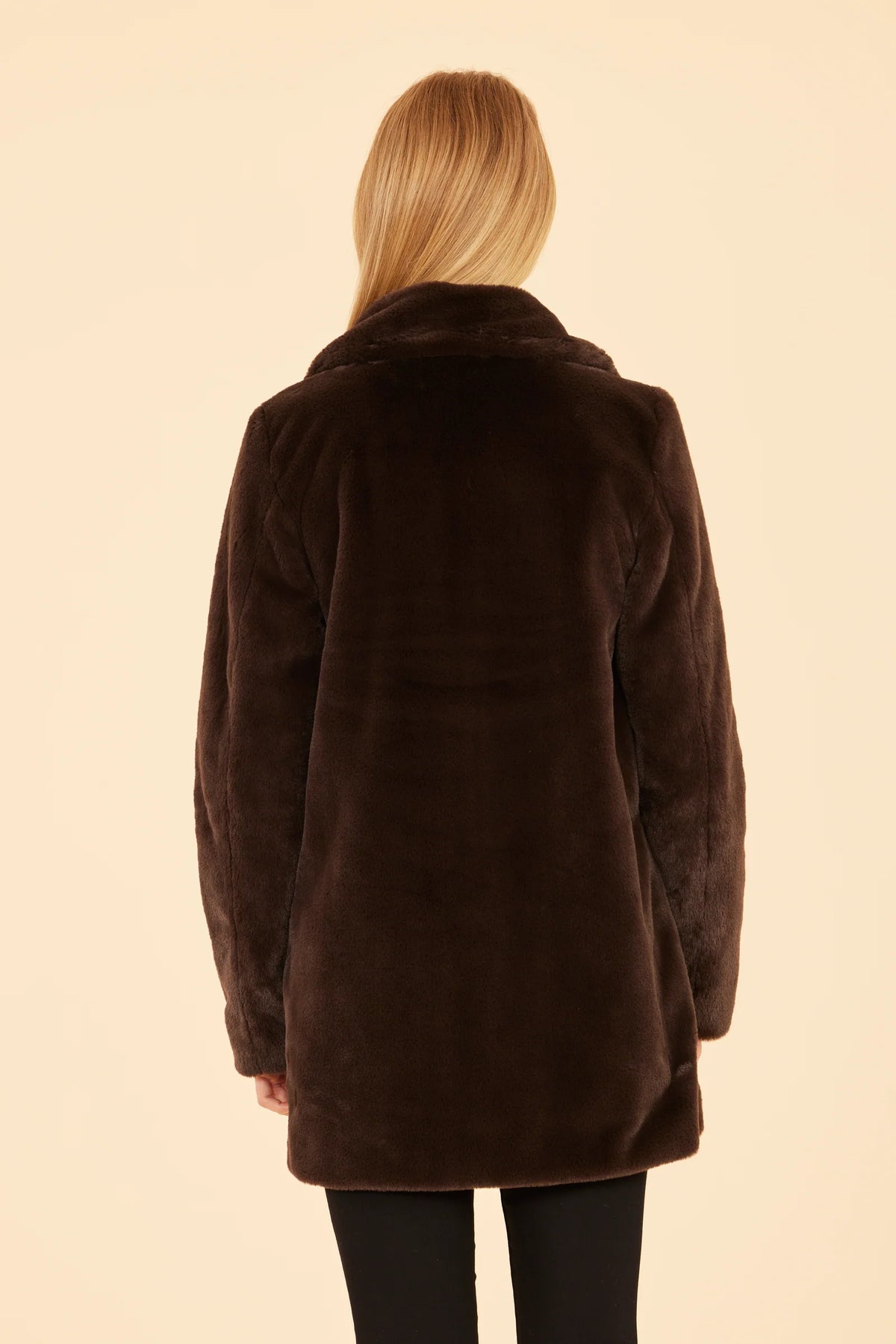 DK BRN FUR COAT