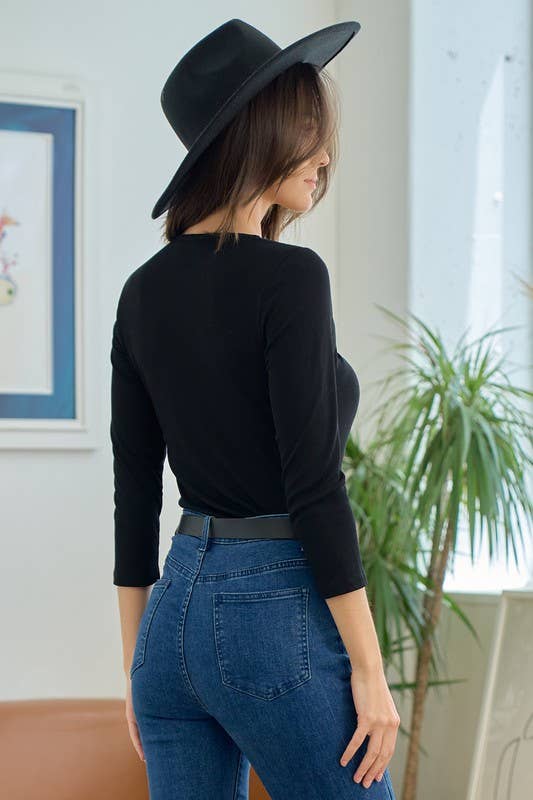 V-WIRED NK BLK TEE