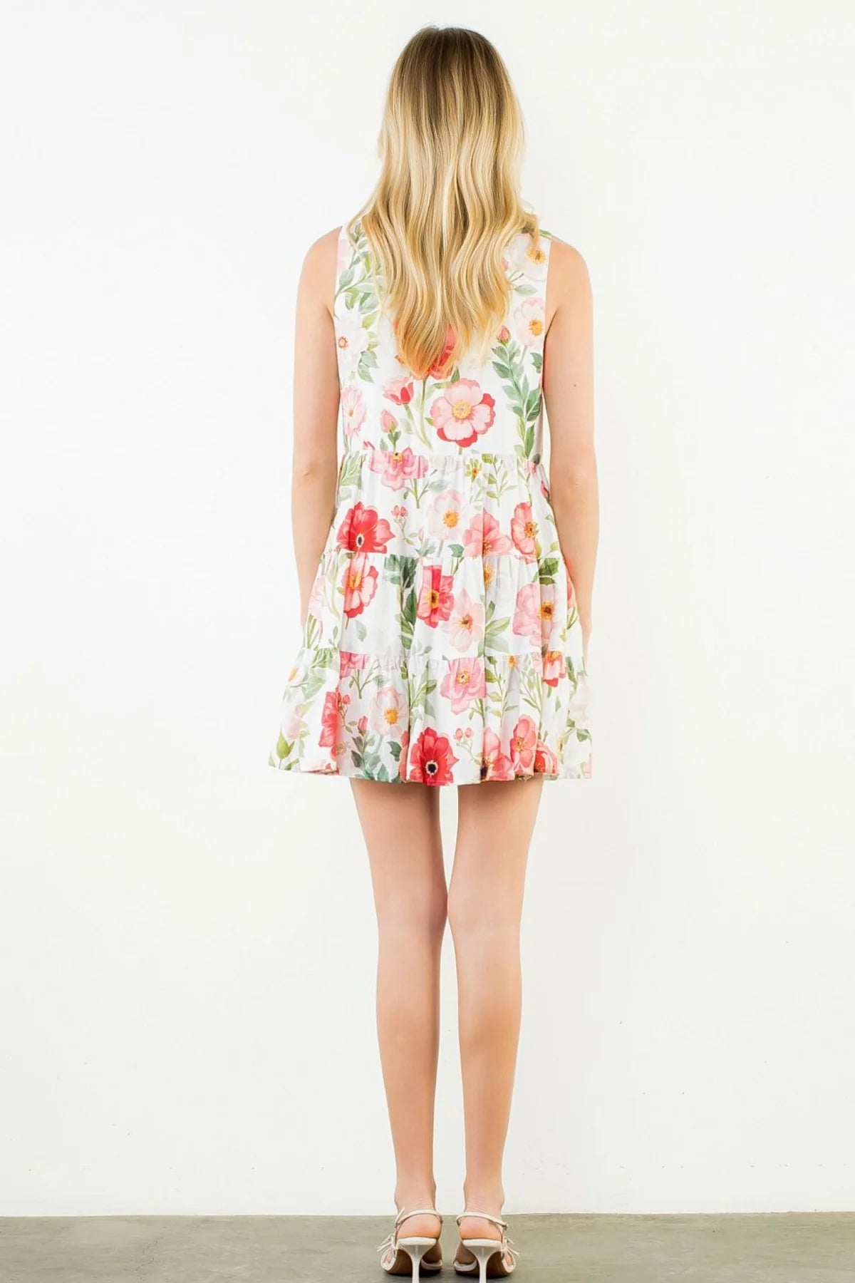 PEACH/GRN FLRL DRSS