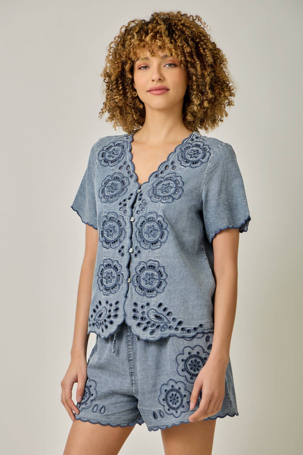 ICE BLU EMB BLOUSE