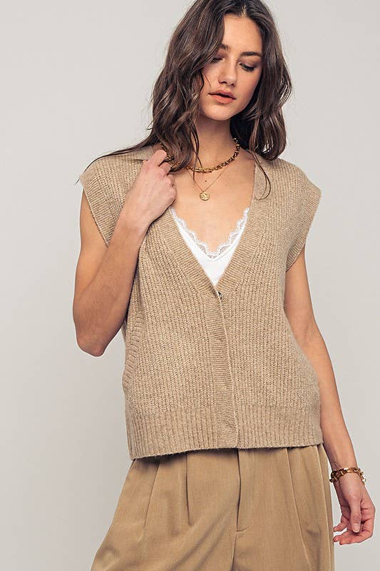 MOCHA SNAP FRNT VEST