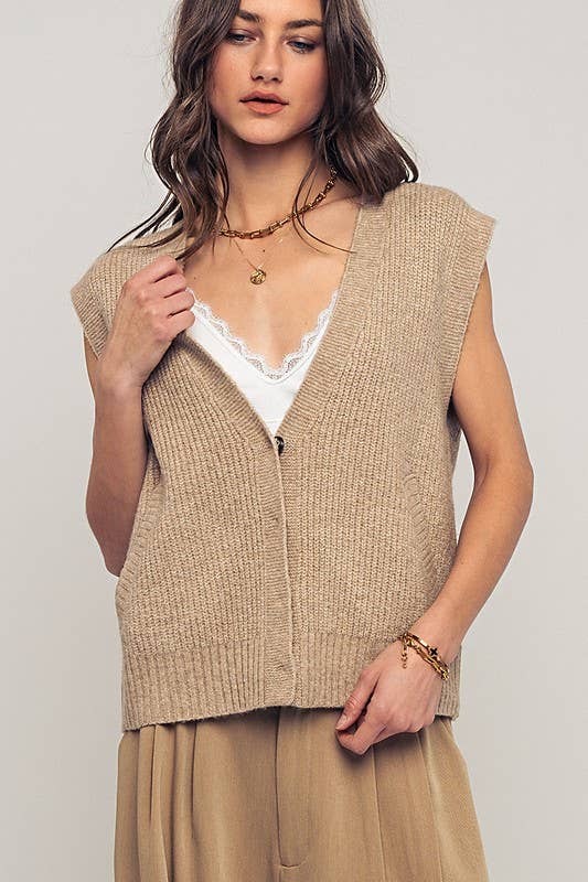 MOCHA SNAP FRNT VEST