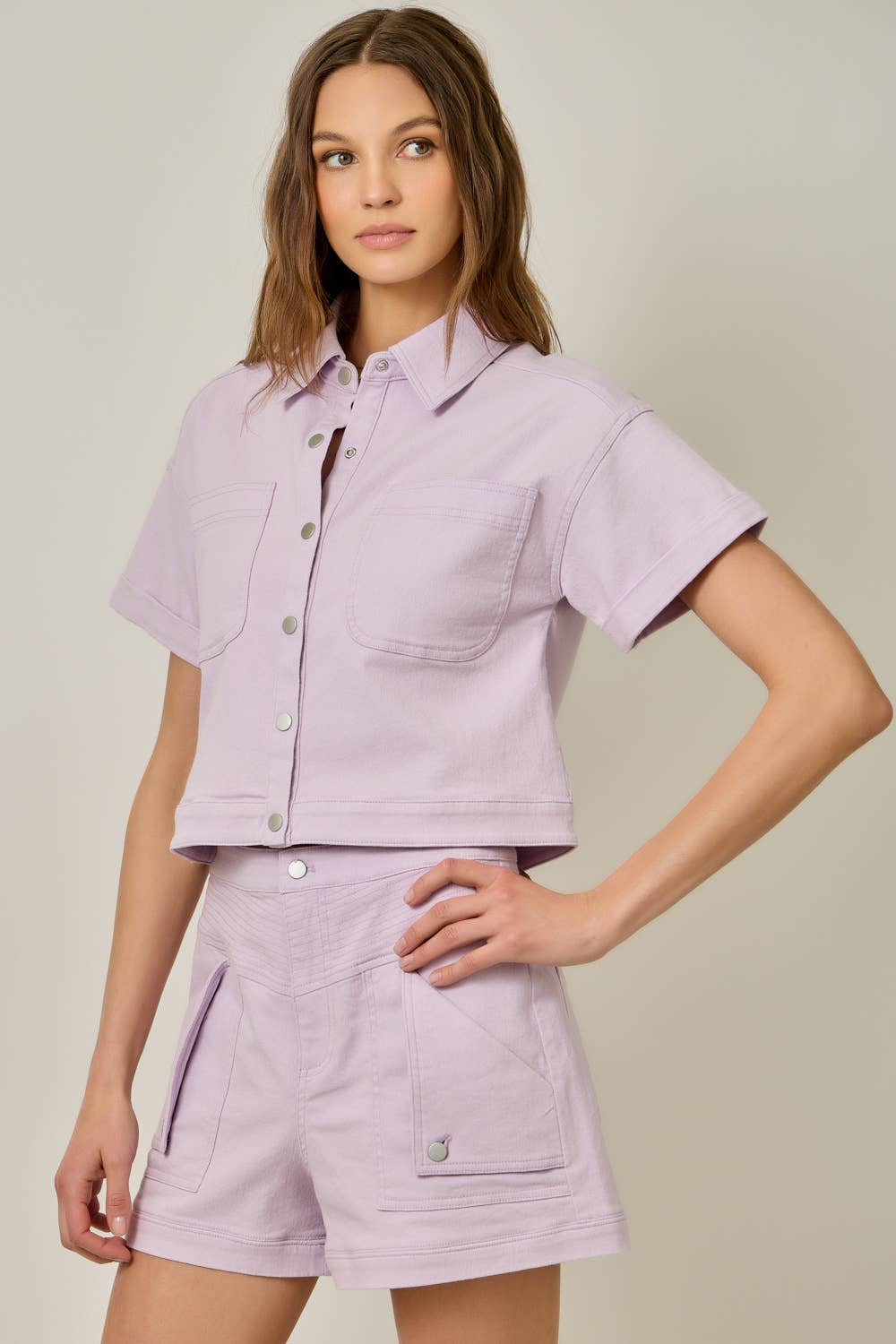 ECRU SS SNAP JKT