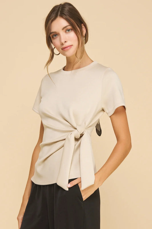 AREUM SIDE TIE TOP