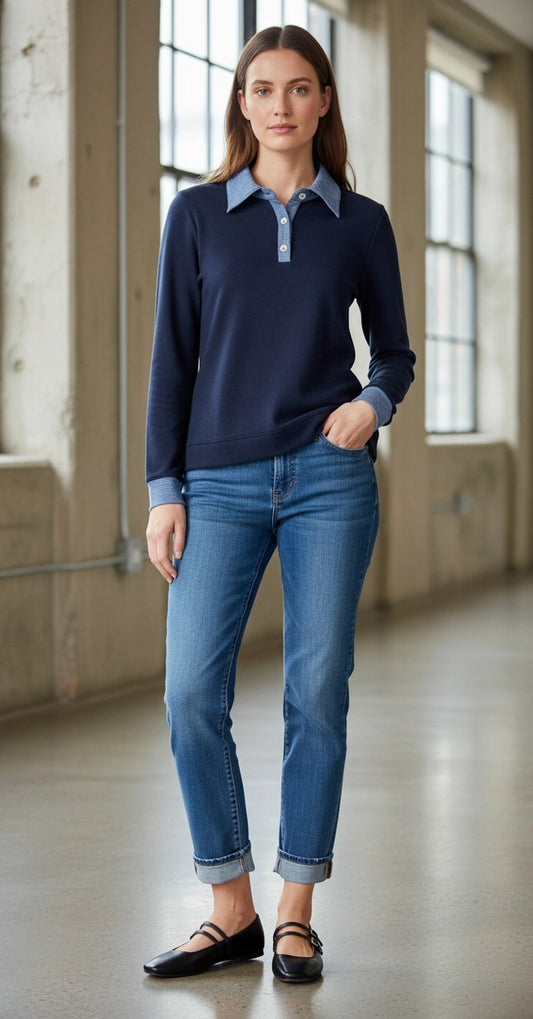 NAVY SOFT POLO