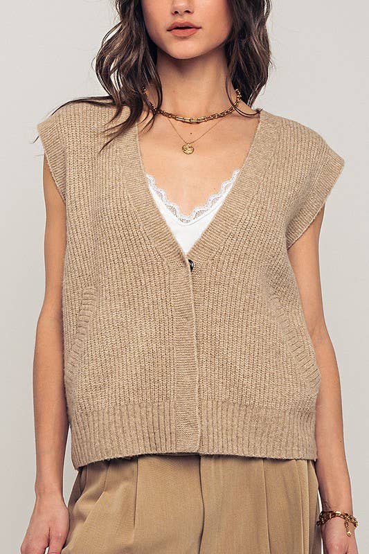 MOCHA SNAP FRNT VEST