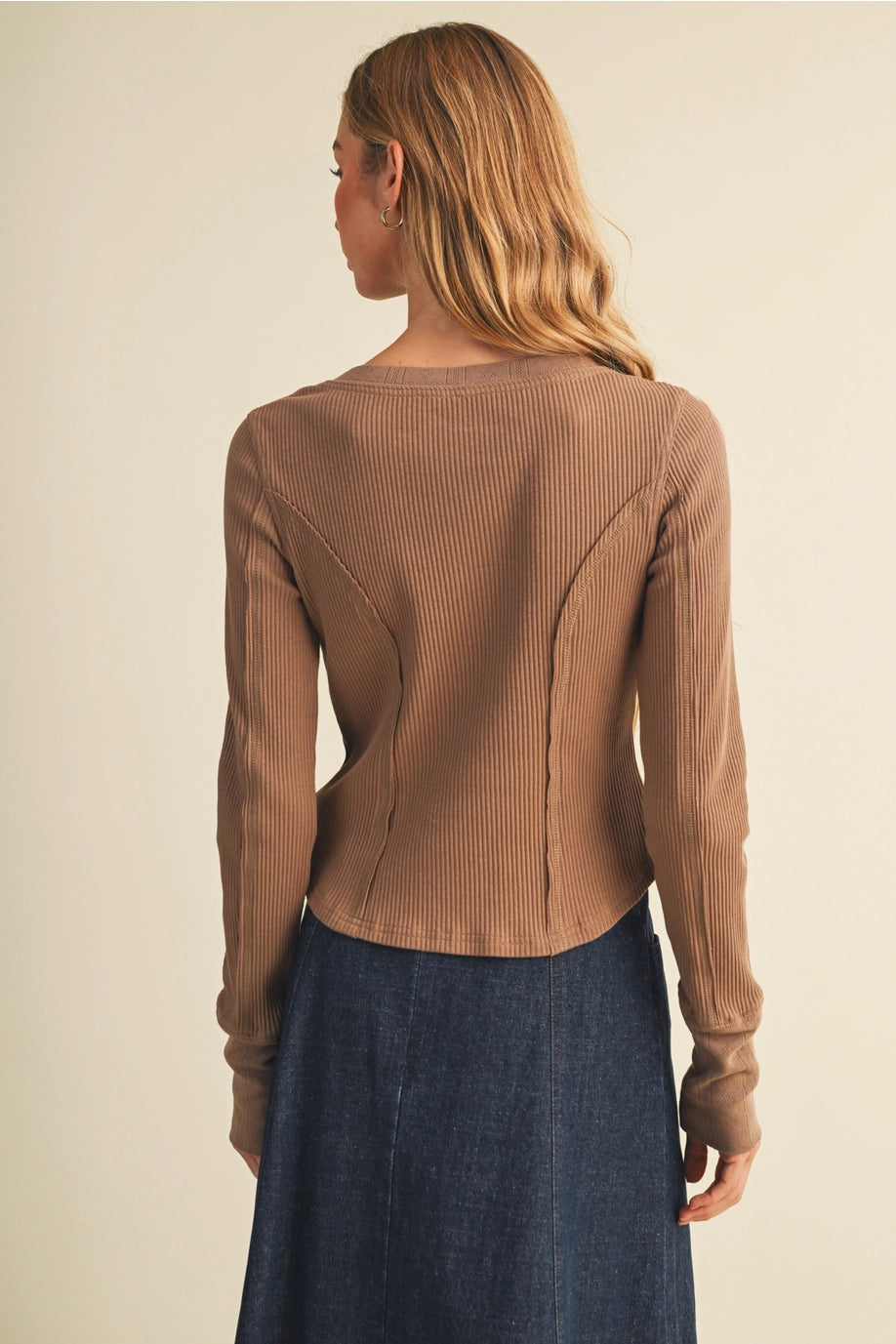 BTTN CORSET LS TEE