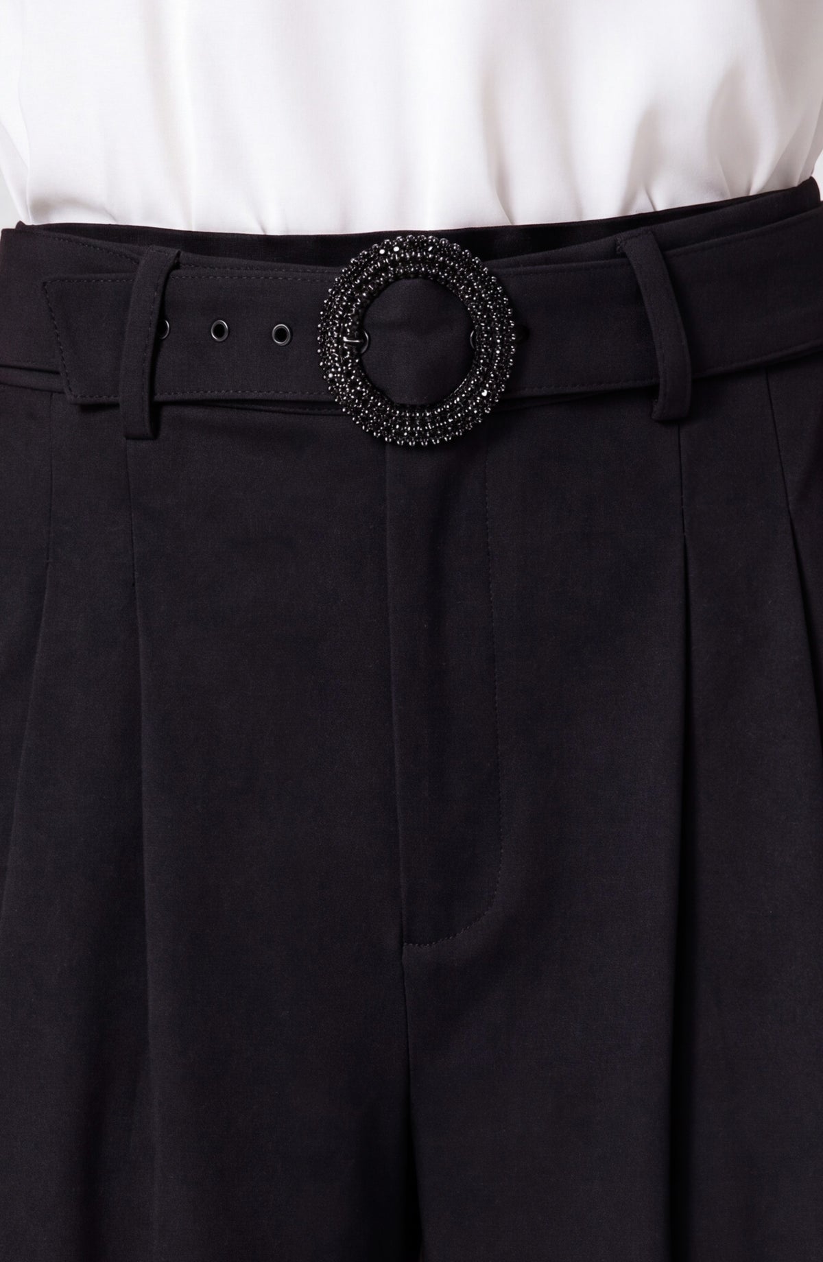 BELTED BLK WD LG 31"