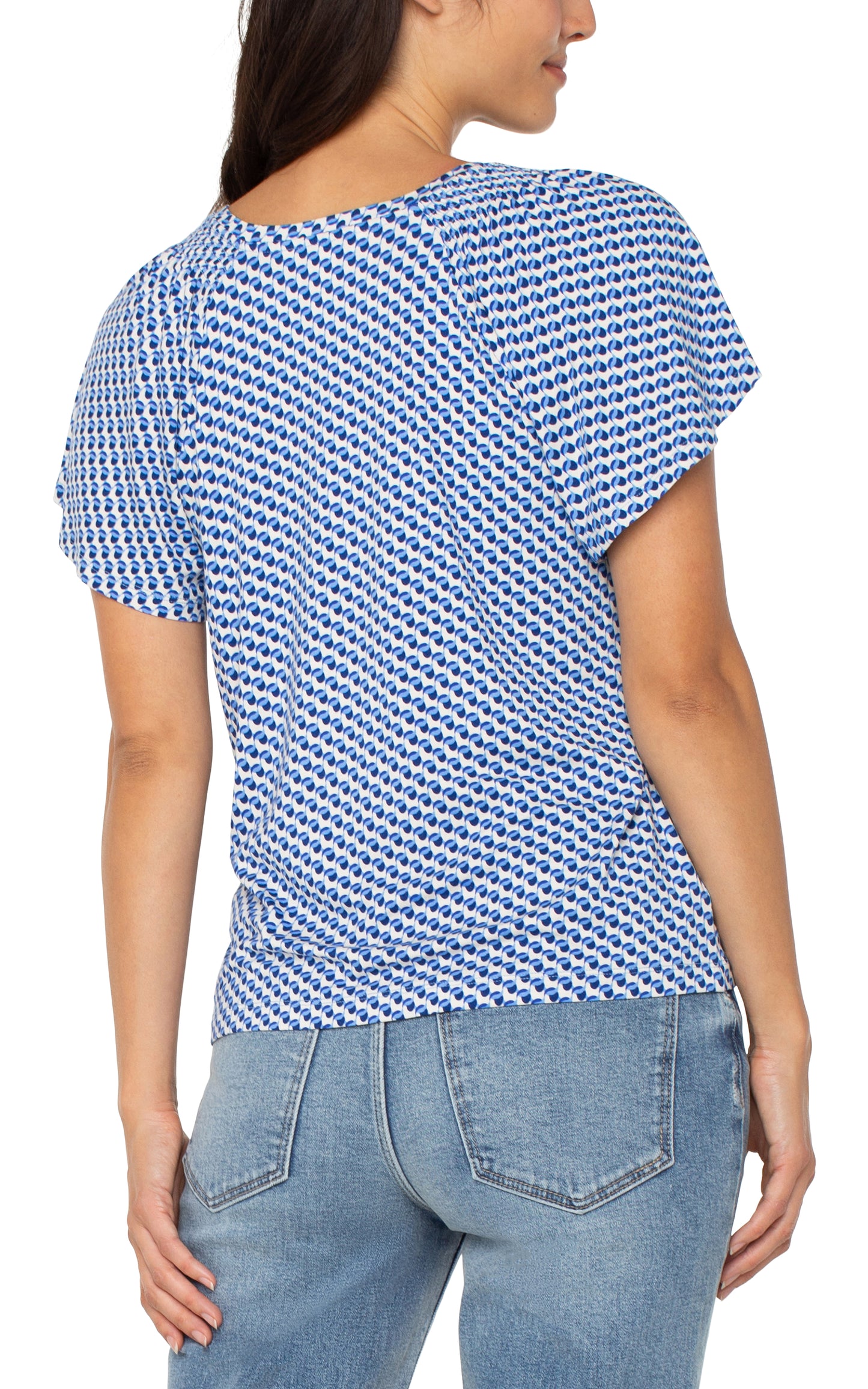 BLUE GEO TEE
