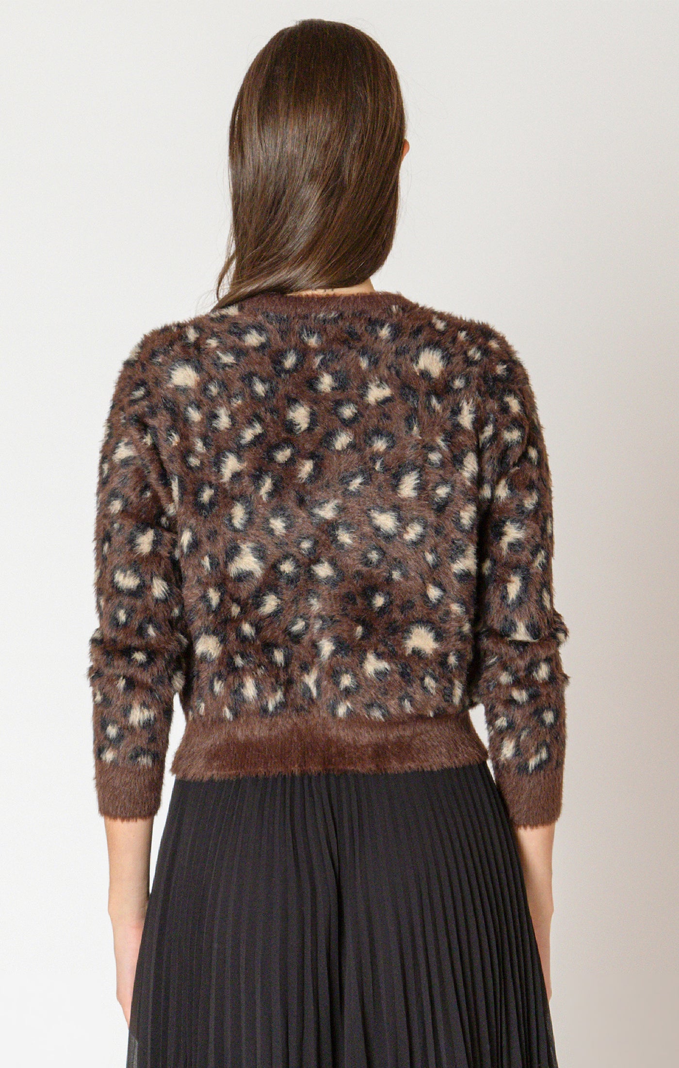 BRN LEOPRD CARDI