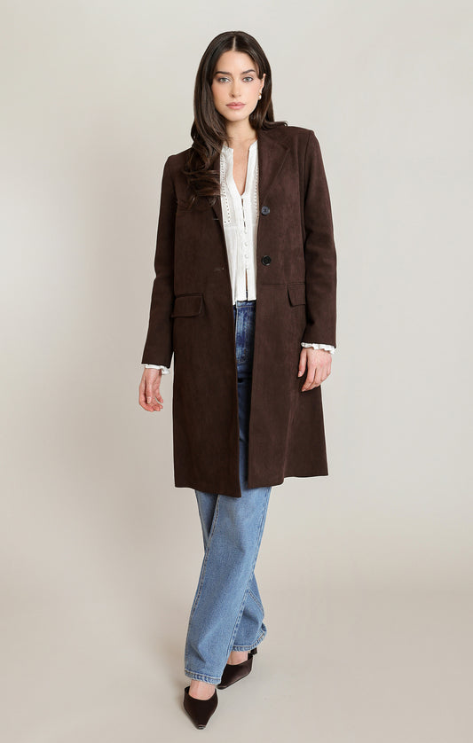 CHOCLATE SUEDE COAT