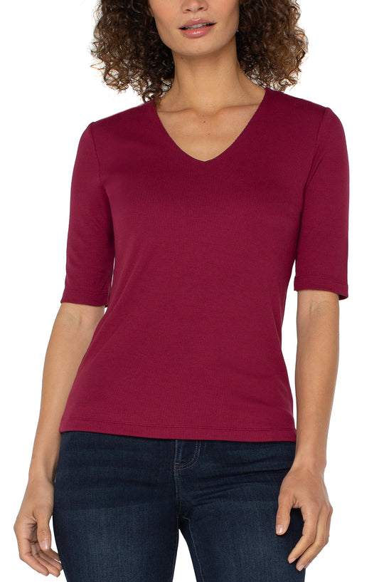 CHERRY VNK 1/2 SLV TEE