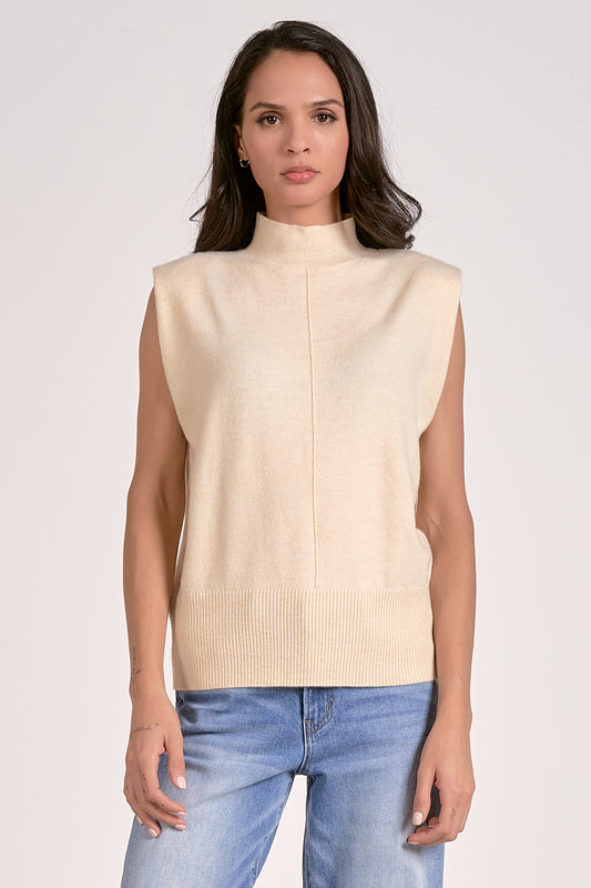 CREAM MOCK NECK