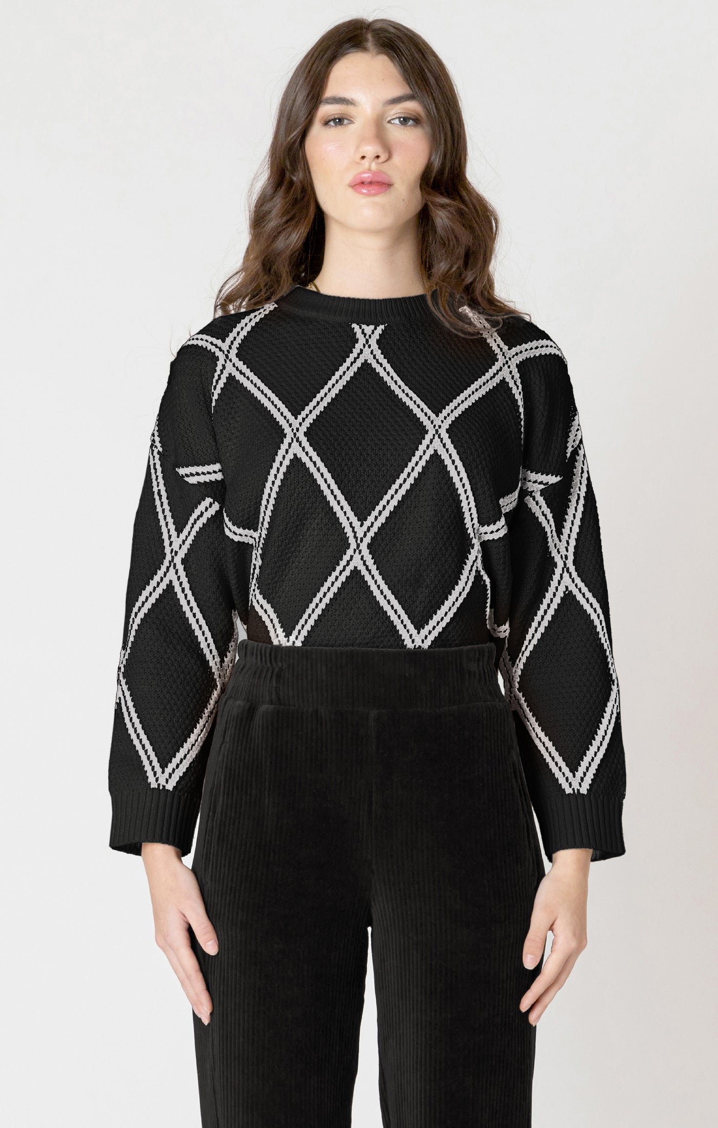 BLK/CRM DIAMND SWTR