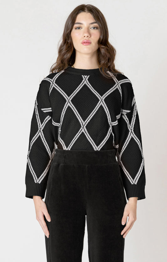 BLK/CRM DIAMND SWTR