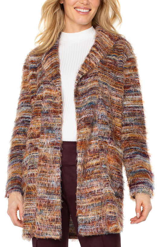 FEATHER KNIT COATIGAN