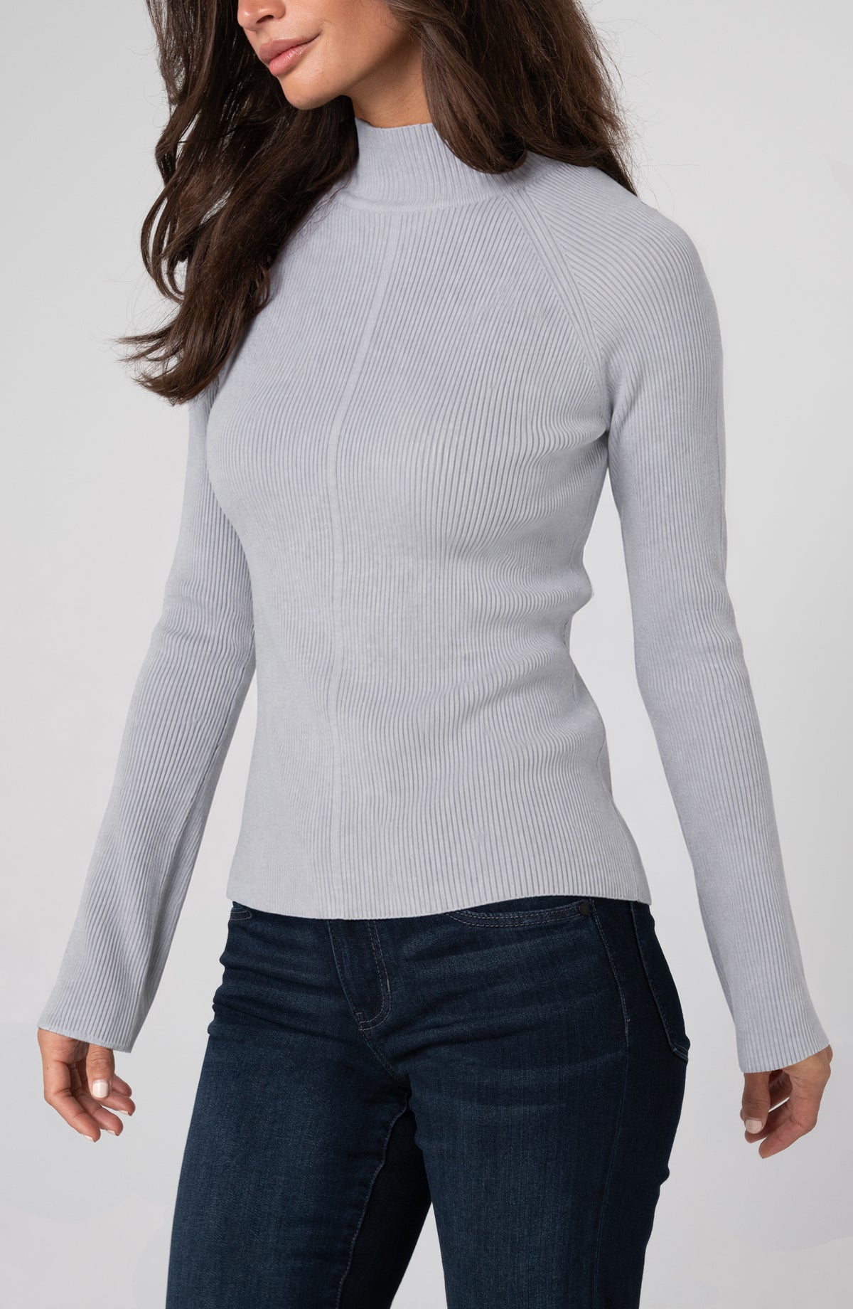 HTHR GREY TNECK SWTR