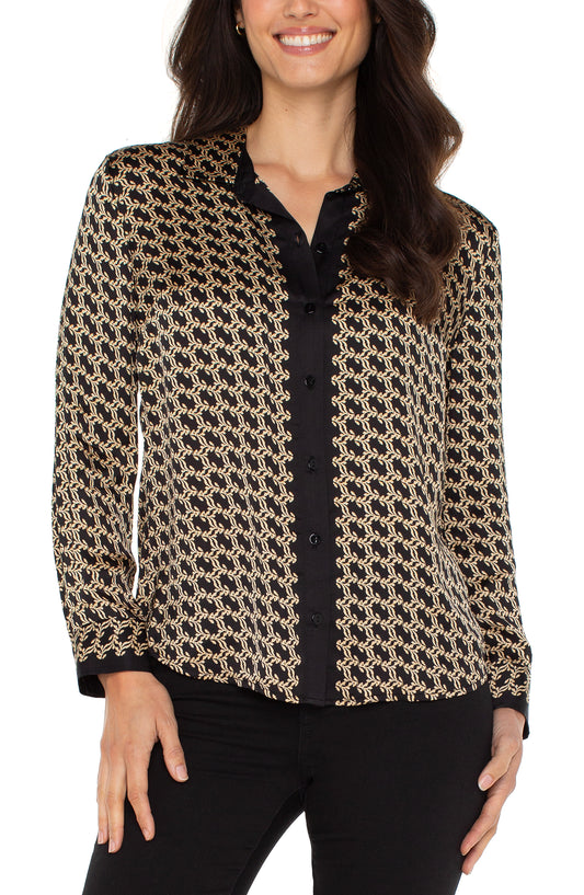 BLK/GOLD BLOUSE