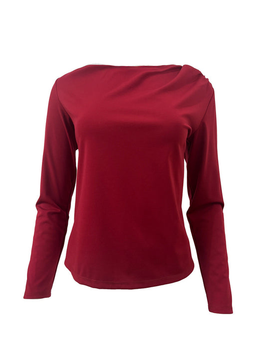 DRAPE NK LS TOP