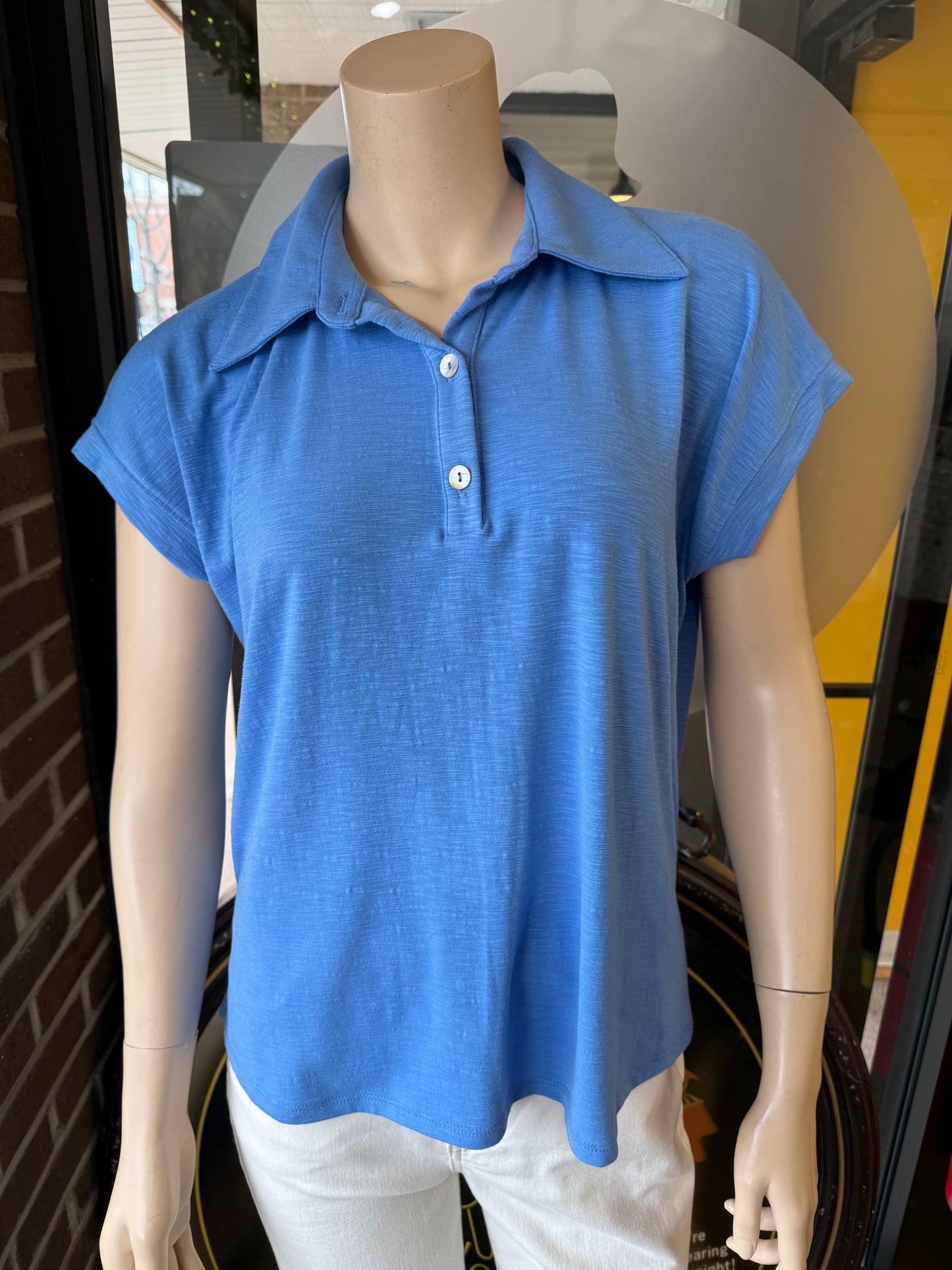 CORNFLWR BLU SS POLO