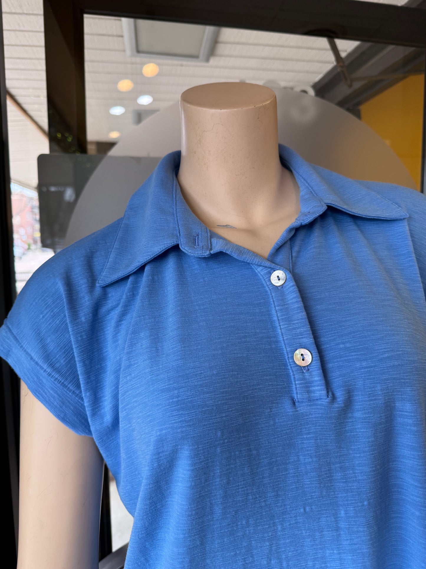 CORNFLWR BLU SS POLO