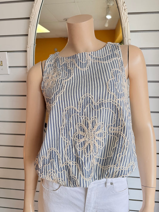 NAVY STRIPE TANK