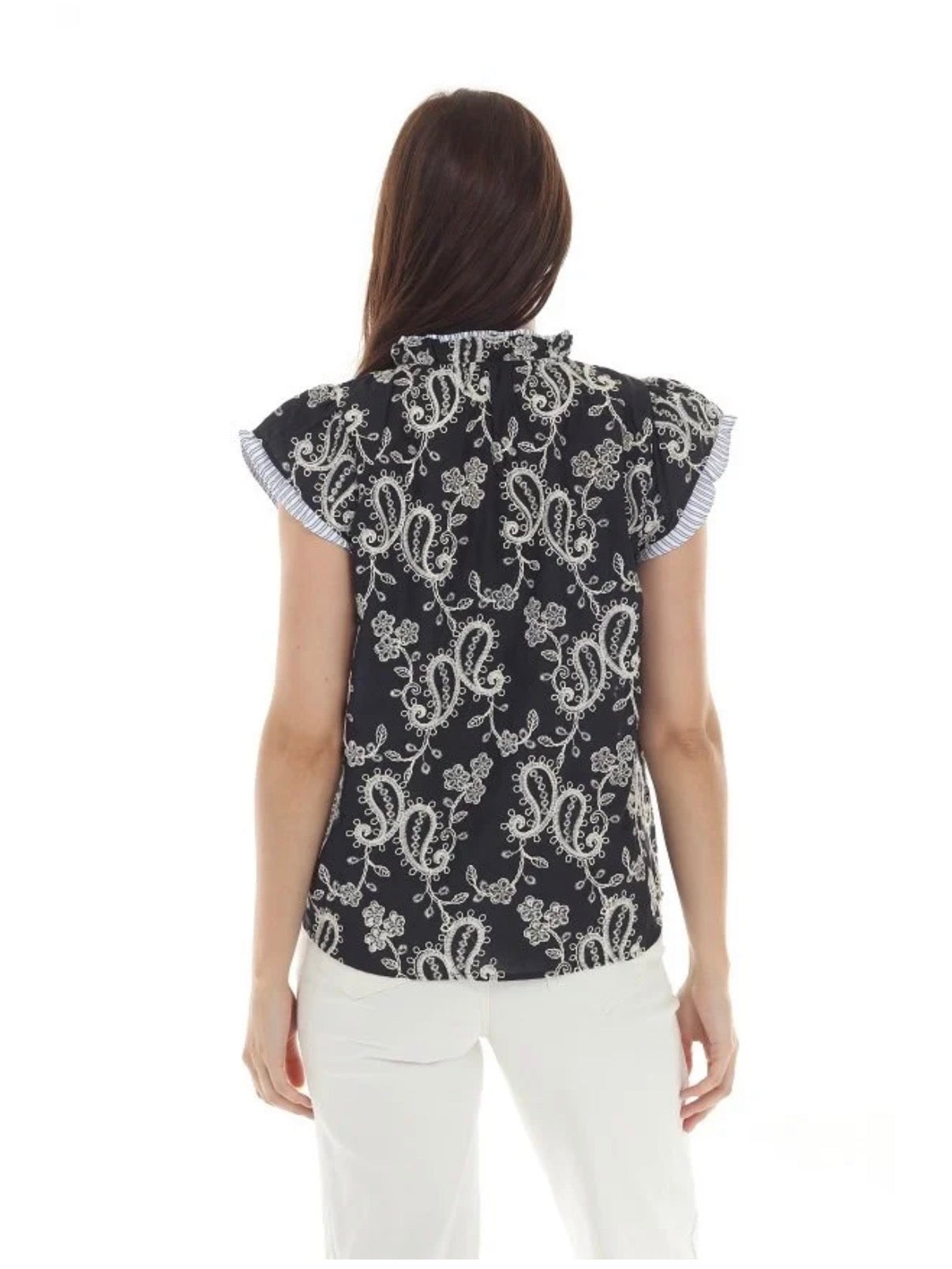 NAVY PASLEY EMB BLS