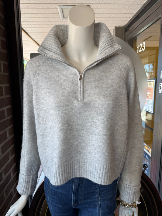 GREY 1/2 ZIP NK SWTR