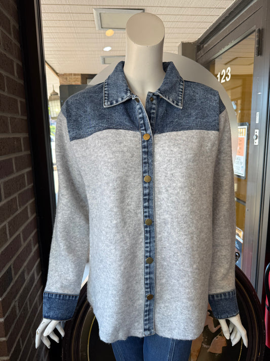 DENIM/SWTR SHKT