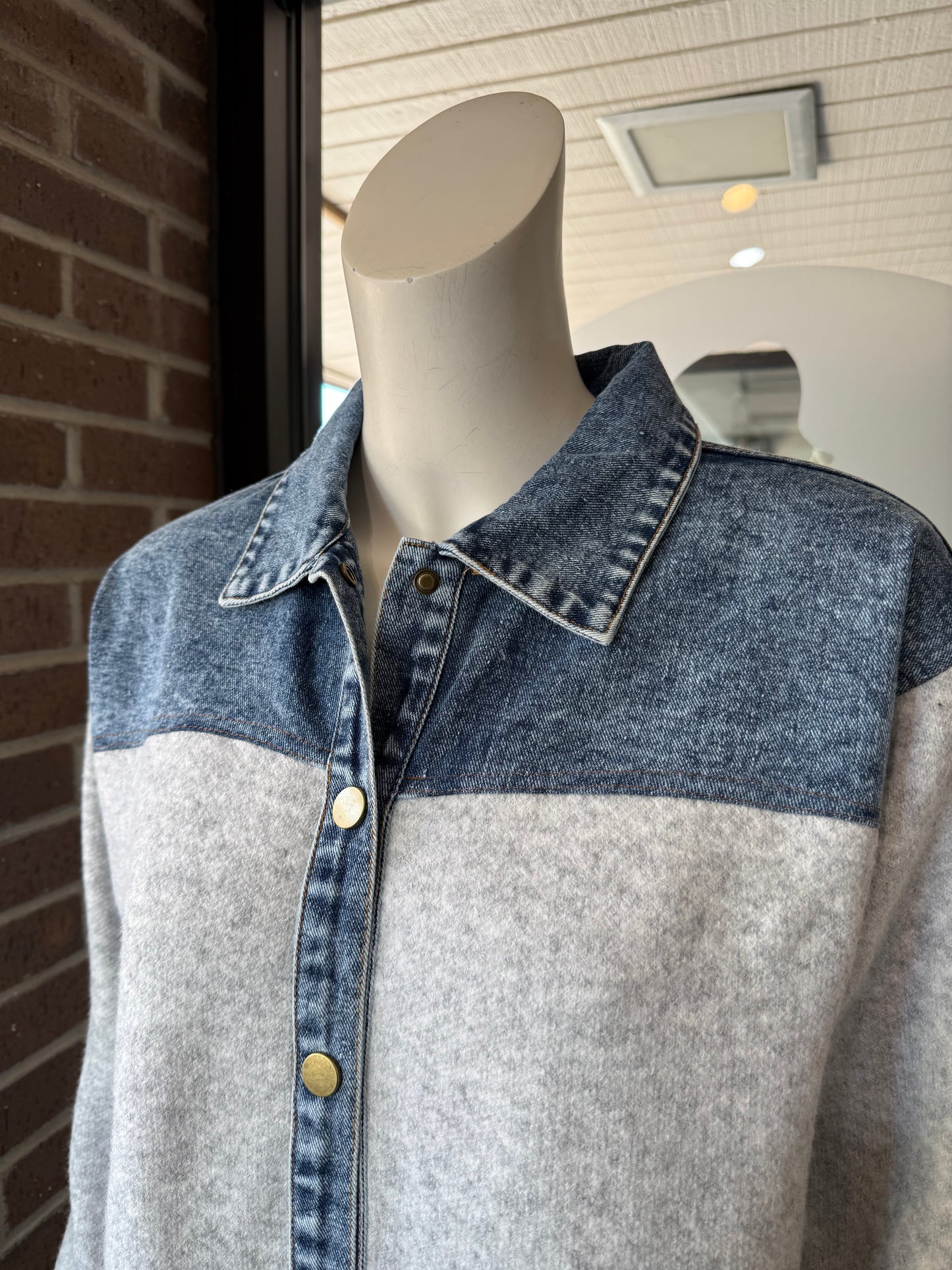 DENIM/SWTR SHKT