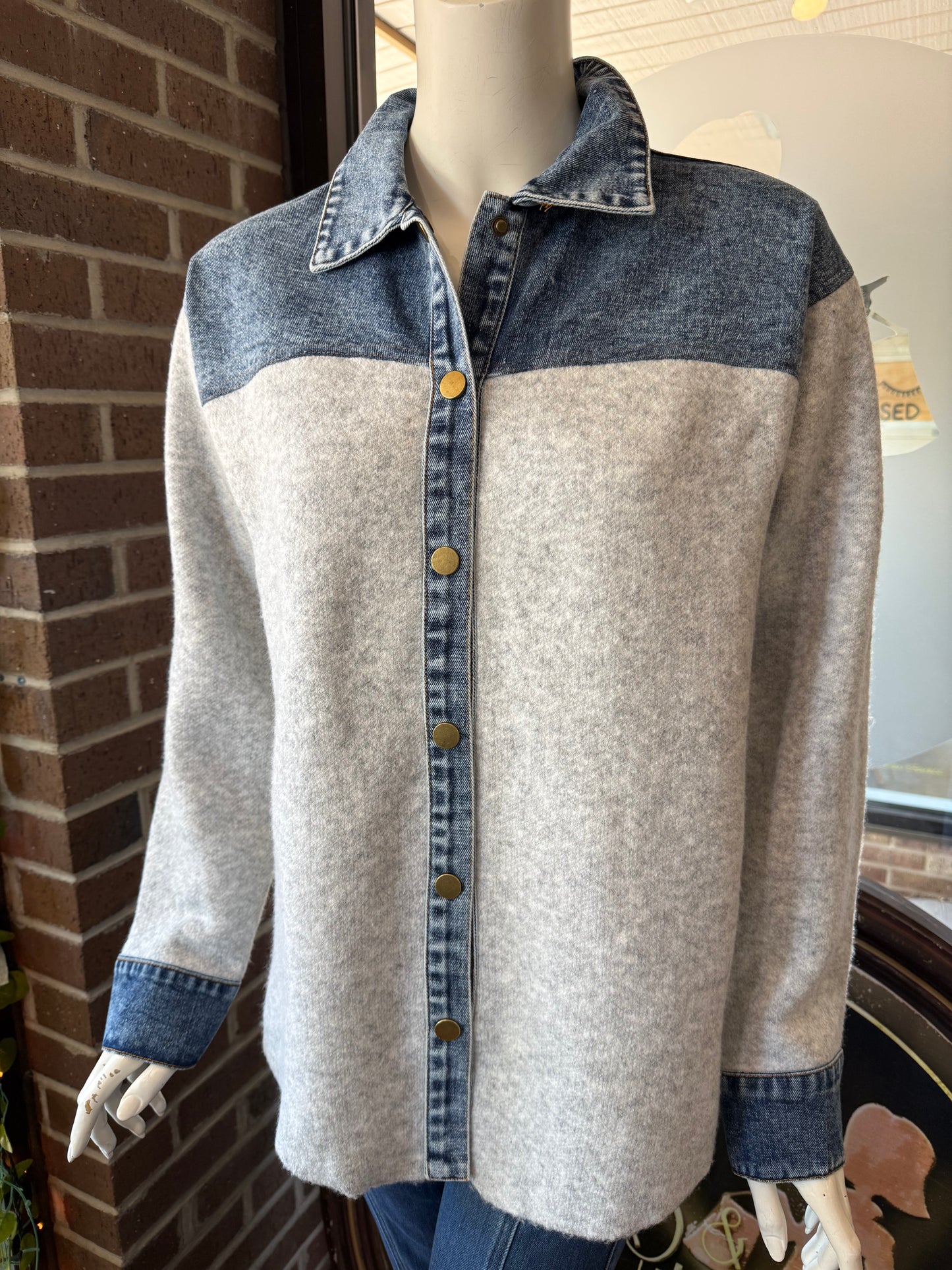 DENIM/SWTR SHKT
