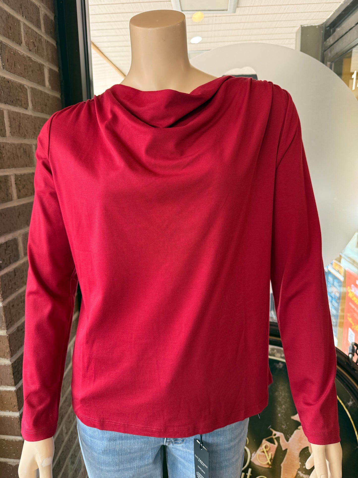 DRAPE NK LS TOP