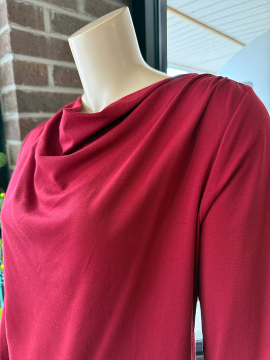 DRAPE NK LS TOP