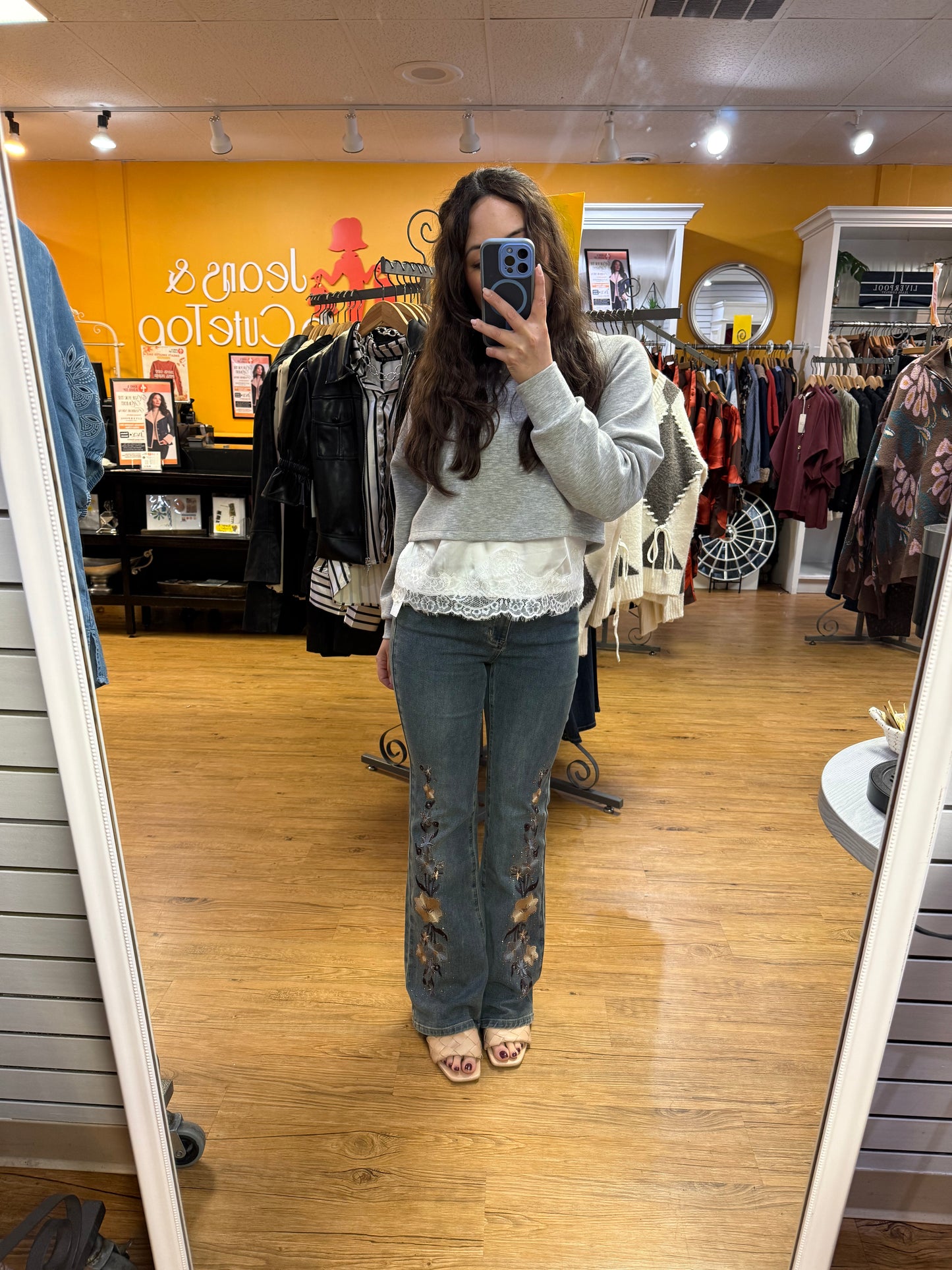 FALL FLWR EMB JEAN