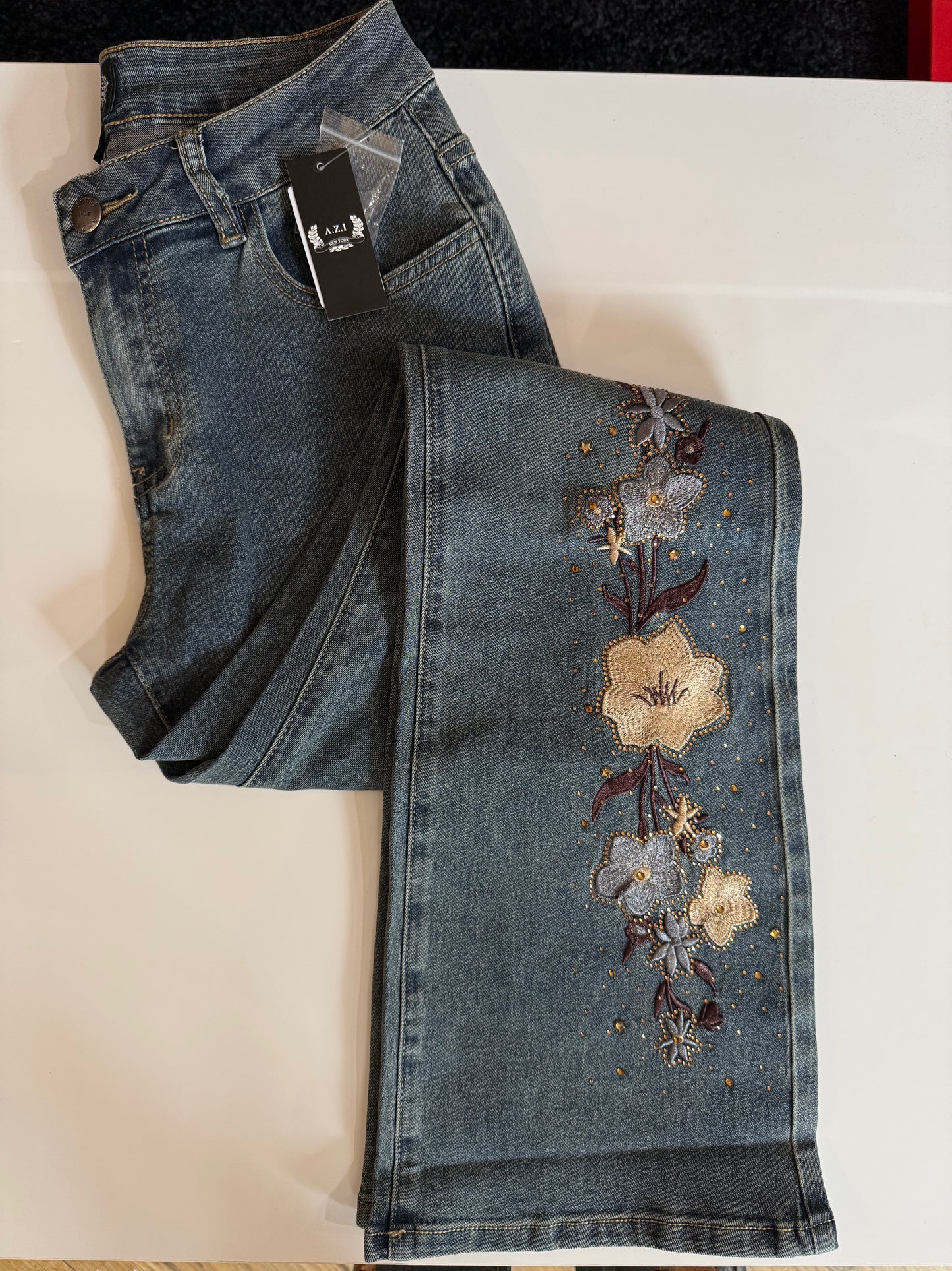 FALL FLWR EMB JEAN