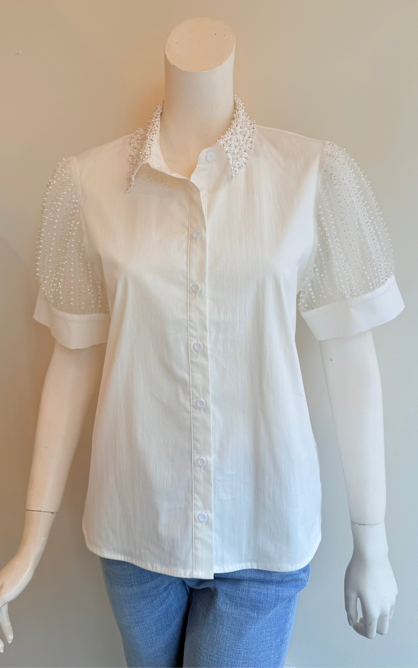 PEARL COLLAR WHT BLS