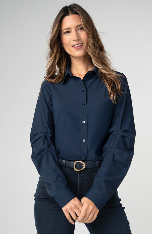 NAVY TECH BLOUSE