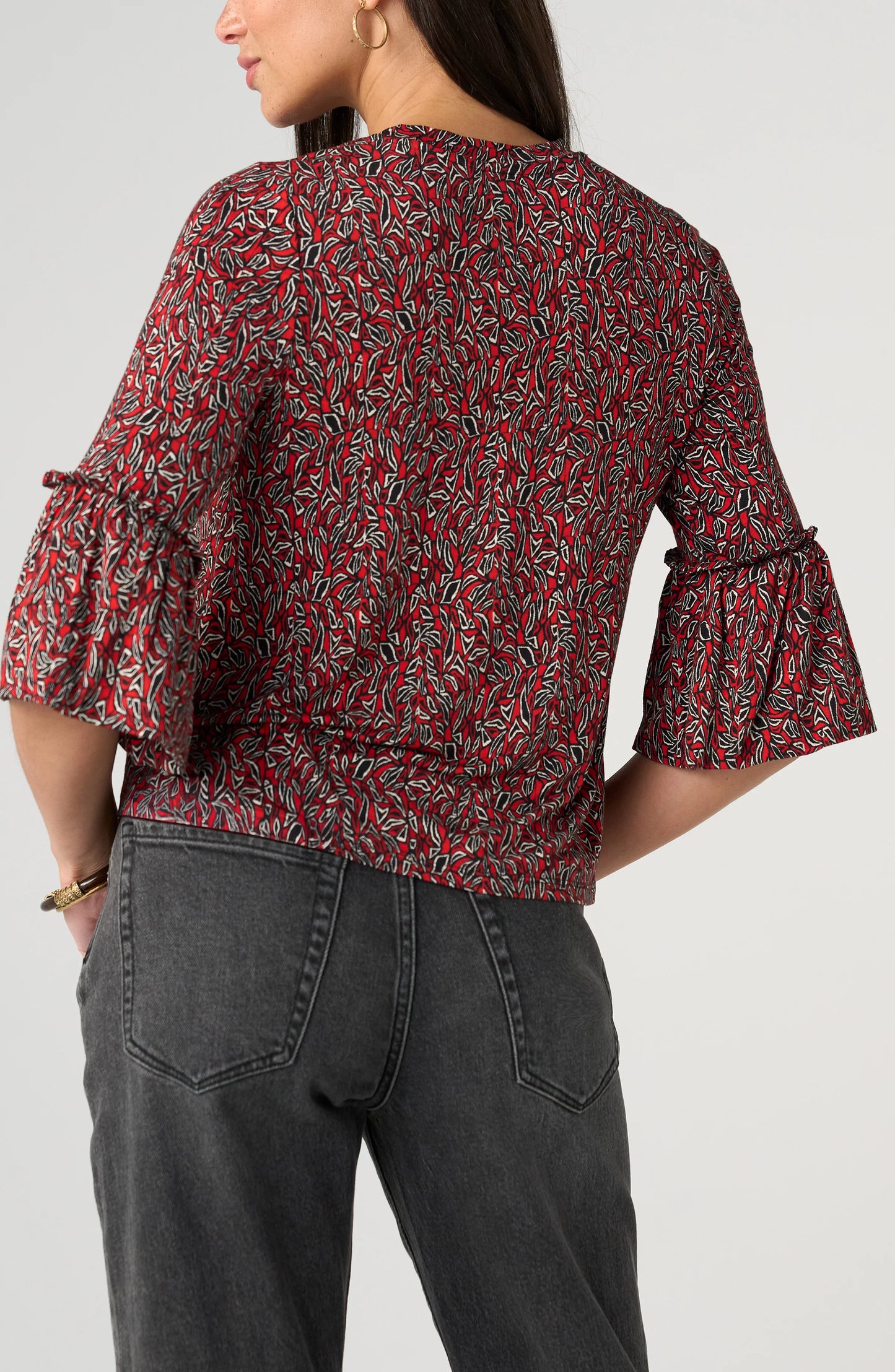 RED/BLK FLR SLV